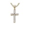 14K Yellow Gold Diamond Cross Pendant