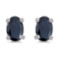 14k White Gold Oval Sapphire Earrings 0.78 CTW