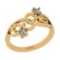 0.20 Ctw SI2/I1 Diamond 14K Yellow Gold Two Stone Ring