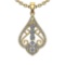 0.61 Ctw VS/SI1 Diamond 14K Yellow Gold Pendant