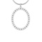 0.62 Ctw VS/SI1 Diamond 14K White Gold Necklace