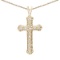 14K Yellow Gold Diamond  Cross Pendant