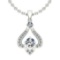 0.77 Ctw VS/SI1 Diamond 14K White Gold Pendant