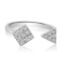 14K White Gold Geometric Diamond Ring 0.23 CTW