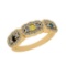 0.73 Ctw I2/I3 Treated Fancy Multi Diamond 10K Yellow Gold Vintage Style Bridal Wedding Band Ring