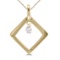 14K Yellow Gold Dashing Diamonds Pendant