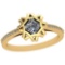 0.48 Ctw SI2/I1 Diamond Platinum 14K Yellow Gold Plated Ring