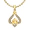 0.77 Ctw VS/SI1 Citrine And Diamond 10K Yellow Gold Vintage Pendant