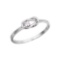 14K White Gold Boaters Knot Diamond Ring