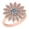 1.29 Ctw VS/SI1 Diamond 14K Rose Gold Halo Ring