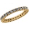 0.94 Ctw VS/SI1 Diamond 14K Yellow Gold Band Ring