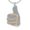 1.27 Ctw I2/I3 Diamond 10k White And Yellow Gold Two tone Pendant