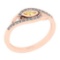 0.27 Ctw I2/I3 Citrine And Diamond 10K Rose Gold Engagement Ring