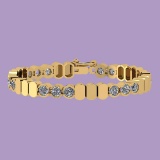 8.50 Ctw Diamond I1/I2 14K Yellow Gold Bracelet