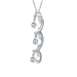 14K White Gold Dashing Diamonds Pendant 0.25 CTW