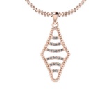 0.12 Ctw Diamond I2/I3 14K Rose Gold Vintage Style Pendant