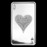 10 oz Silver Bar - Ace of Hearts