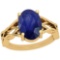 2.50 Ctw Blue Sapphire 14K Yellow Gold Solitaire Ring