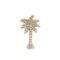14K Yellow Gold .10 Ct Diamond Palm Tree Pendant