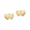 14K Yellow Gold Baby Double Heart Screwback Earrings