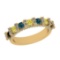 1.16 Ctw I2/I3 Treated Fancy Multi Diamond 10K Yellow Gold Vintage Style Bridal Wedding Band Ring