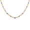 3.04 Ctw Citrine And Diamond I2/I3 10K Rose Gold Necklace