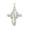 14K White Gold Diamond Cross Pendant