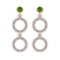 1.04 Ctw VS/SI1 Peridot And Diamond 10K Rose Gold Dangling Earrings