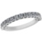 0.81 Ctw Diamond I2/I3 14K White Gold Eternity Band Ring