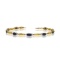 14K Yellow Gold Oval Sapphire and Diamond Bracelet 3.15 CTW