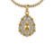 1.15 Ctw VS/SI1 Yellow Sapphire And Diamond 14K Rose Gold Pendant Necklace