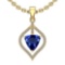 3.24 Ctw VS/SI1 Tanzanite And Diamond Platinum 14K Yellow Gold Plated Pendant