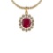 2.69 Ctw VS/SI1 Ruby And Diamond 14K Yellow Gold Vintage Style Pendant