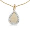 14k Yellow Gold Pear Opal Pendant