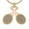 1.32 Ctw SI2/I1 Diamond 10K Yellow&Rose Two tone Gold Tennis Set Pendant