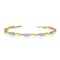 14K Yellow Gold Oval Aquamarine and Diamond Bracelet 1.81 CTW