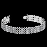 5.13 Ctw SI2/I1 Diamond 14K White Gold Bracelet