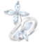 1.54 CTW Genuine Aquamarine .925 Sterling Silver Ring