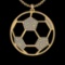 1.02 Ctw SI2/I1 Diamond 14K Yellow Gold Football Pendant