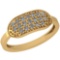 0.26 Ctw SI2/I1 Diamond Platinum 14K Yellow Gold Plated Ring