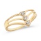 10K Yellow Gold Diamond Heart Ring 0.02 CTW