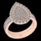 1.47 Ctw I2/I3 Diamond 10K Rose Gold Entertiy Ring