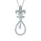 14K White Gold Dashing Diamonds Pendant 0.12 CTW