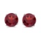 Certified 5 mm Natural Round Garnet Stud Earrings Set in 14k White Gold