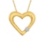 14K Yellow Gold Diamond Heart Pendant