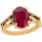 2.50 Ctw Ruby 14K Yellow Gold Solitaire Ring