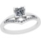 0.53 Ctw SI2/I1 Diamond Platinum Ring