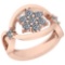 0.90 Ctw VS/SI1 Diamond Platinum 14K Rose Gold Plated Ring