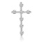 14K White Gold Diamond Cross Pendant