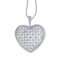 14K White Gold Large Diamond Heart Pendant (.15 carat)